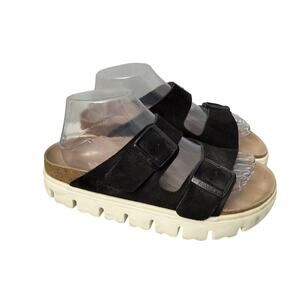 Birkenstock Papillio Arizona Chunky Sandals Women’s Size 8 Narrow Black Suede